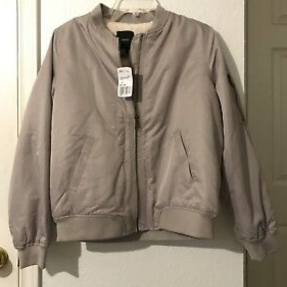 Forever 21 Sherpa Bomber Jacket
